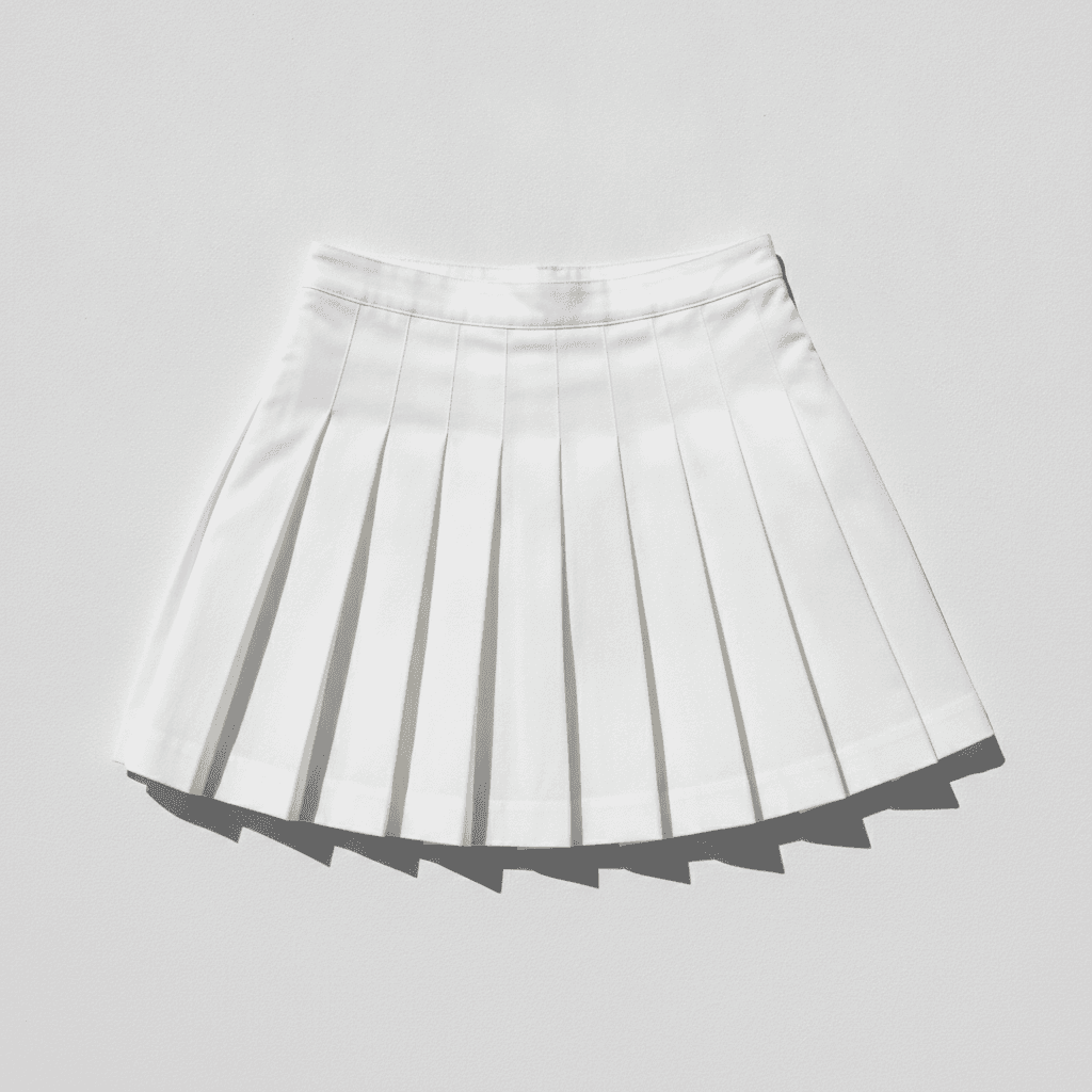 Hand-Pleated Retro Match Skirt