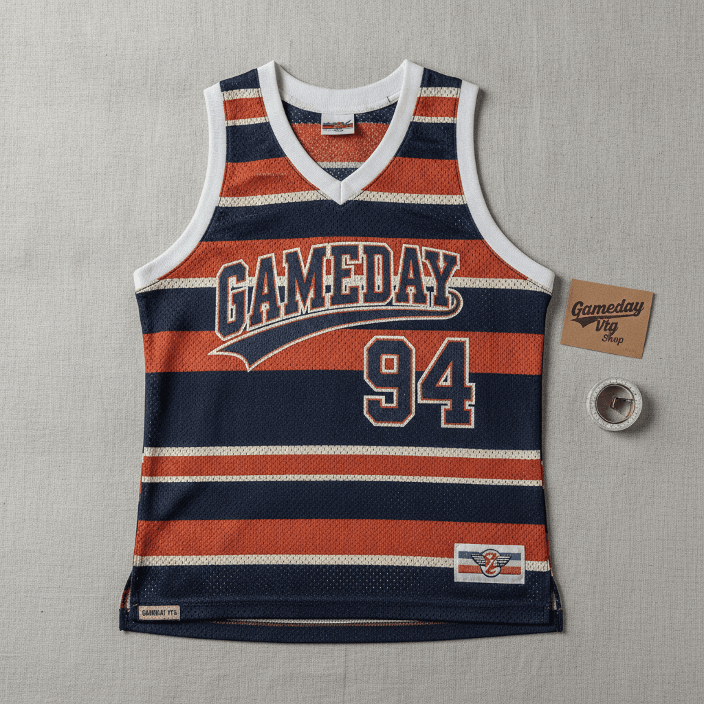 1994 Retro Striped Basketball Jersey