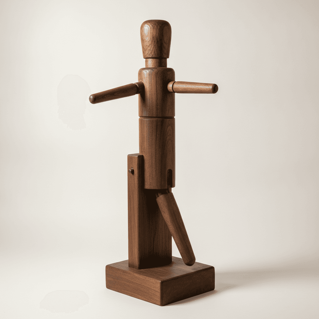 Master Artisan Hand-Carved Wooden Training Dummy