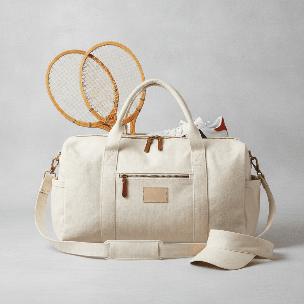 Canvas Tennis Duffle Bag