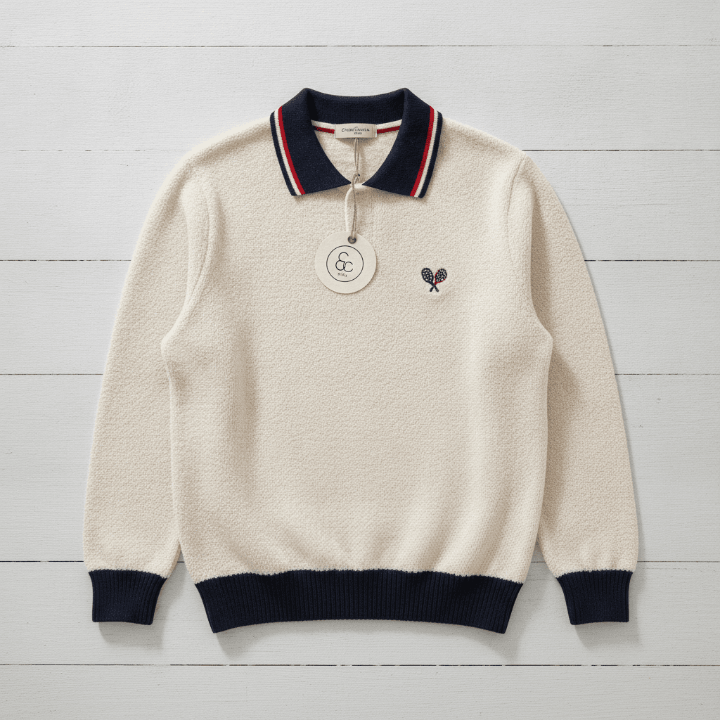 French Terry Tennis Pullover