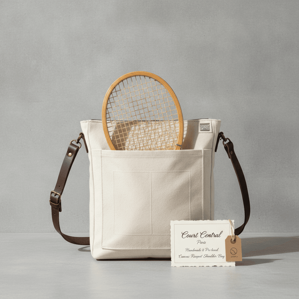 Canvas Racquet Shoulder Bag