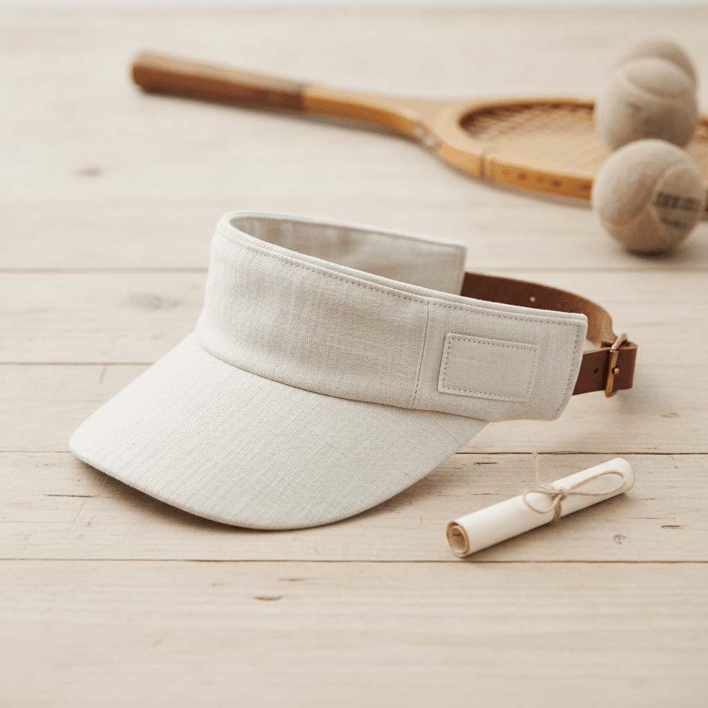 Hand-Sewn Linen Tennis Visor