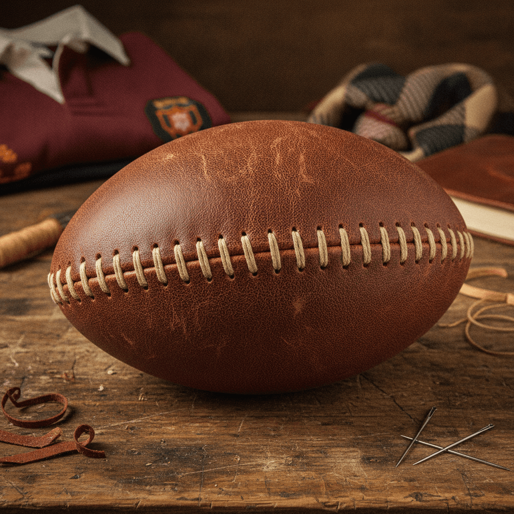 Restored Heritage Leather Rugby Ball