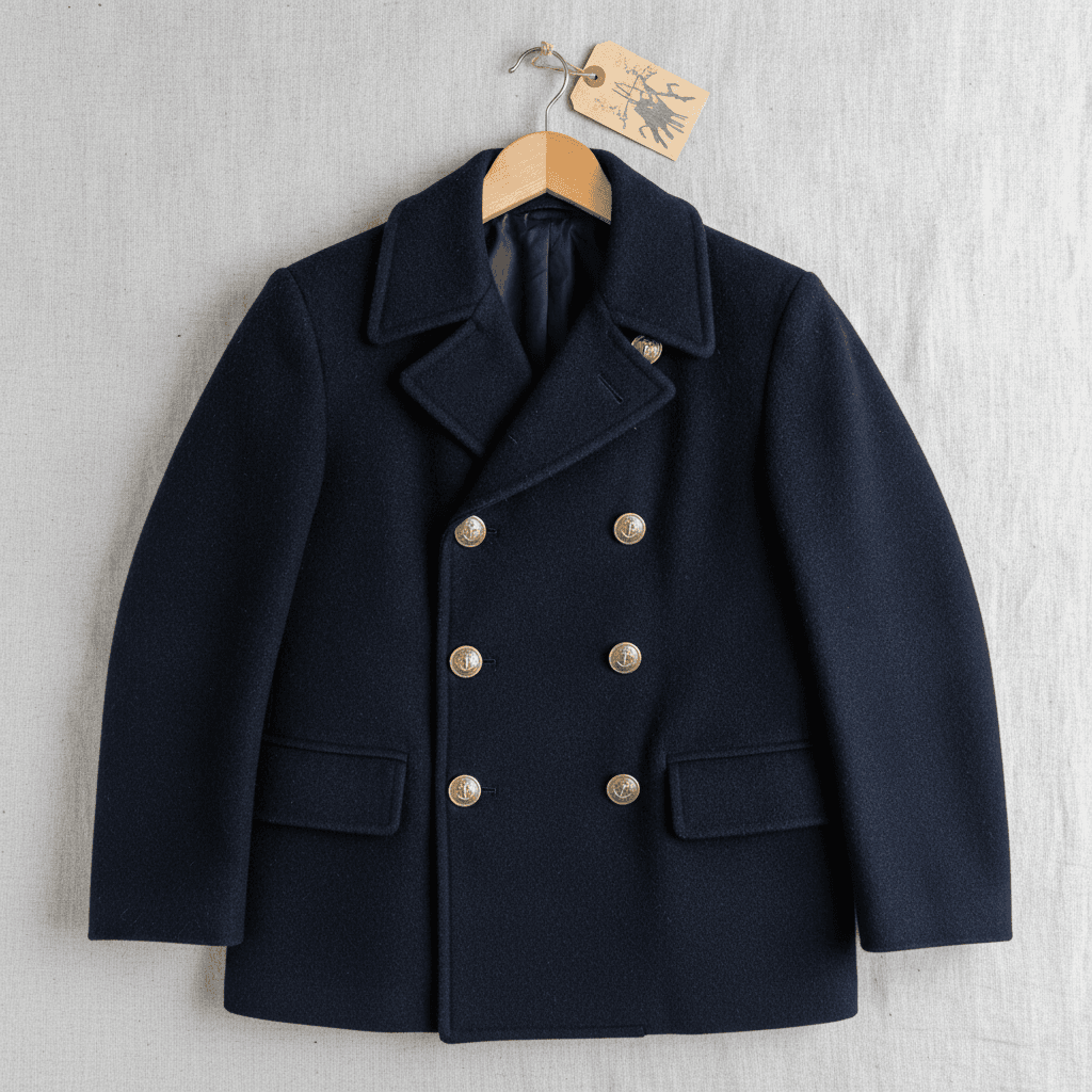 Archive Double-Breasted Naval Peacoat - Bleu marine