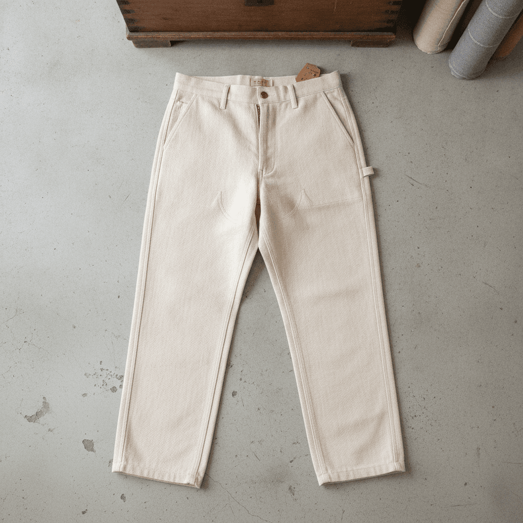 Handwoven Heavy Cotton Trousers - Écru