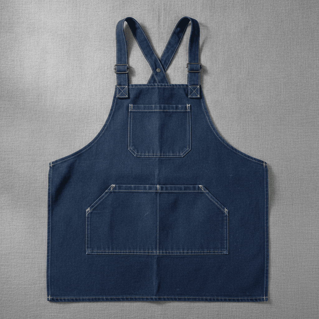 Vintage French Work Apron - Bleu indigo