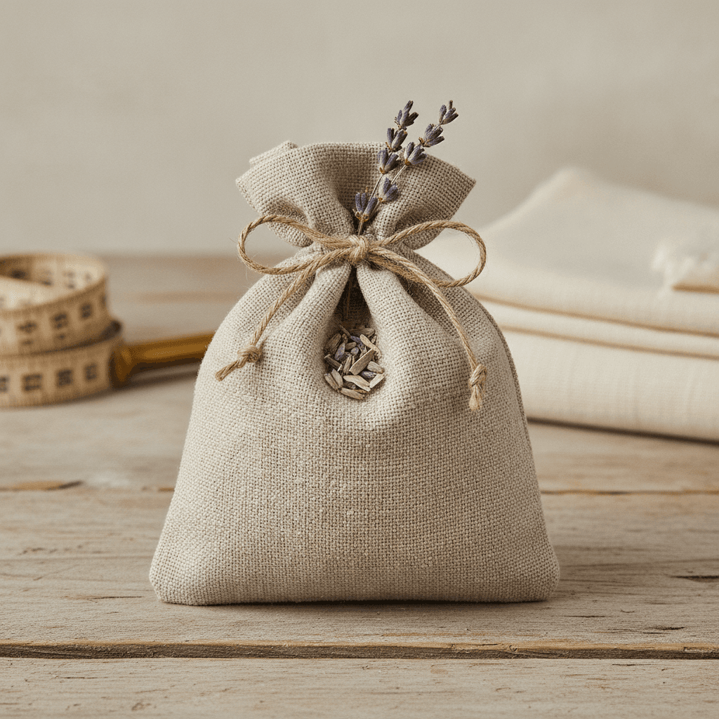 Cedar & Lavender Garment Sachet - Lin naturel