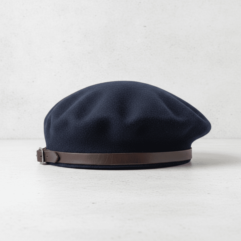 Vintage British Military Beret - Bleu marine