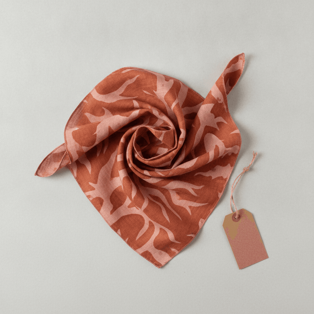 Handmade Cotton Bandana - Terracotta