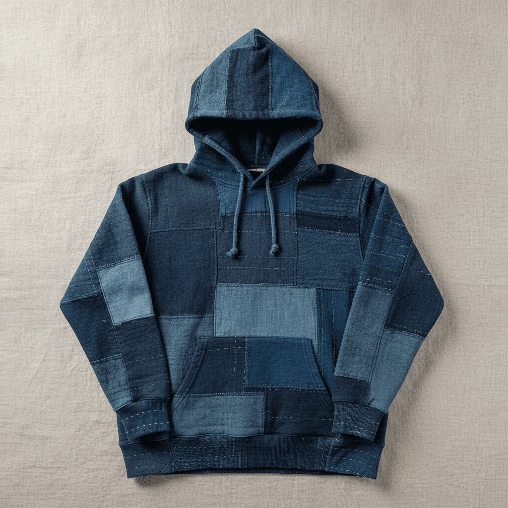 Studio Patchwork Indigo Pullover - Bleu indigo