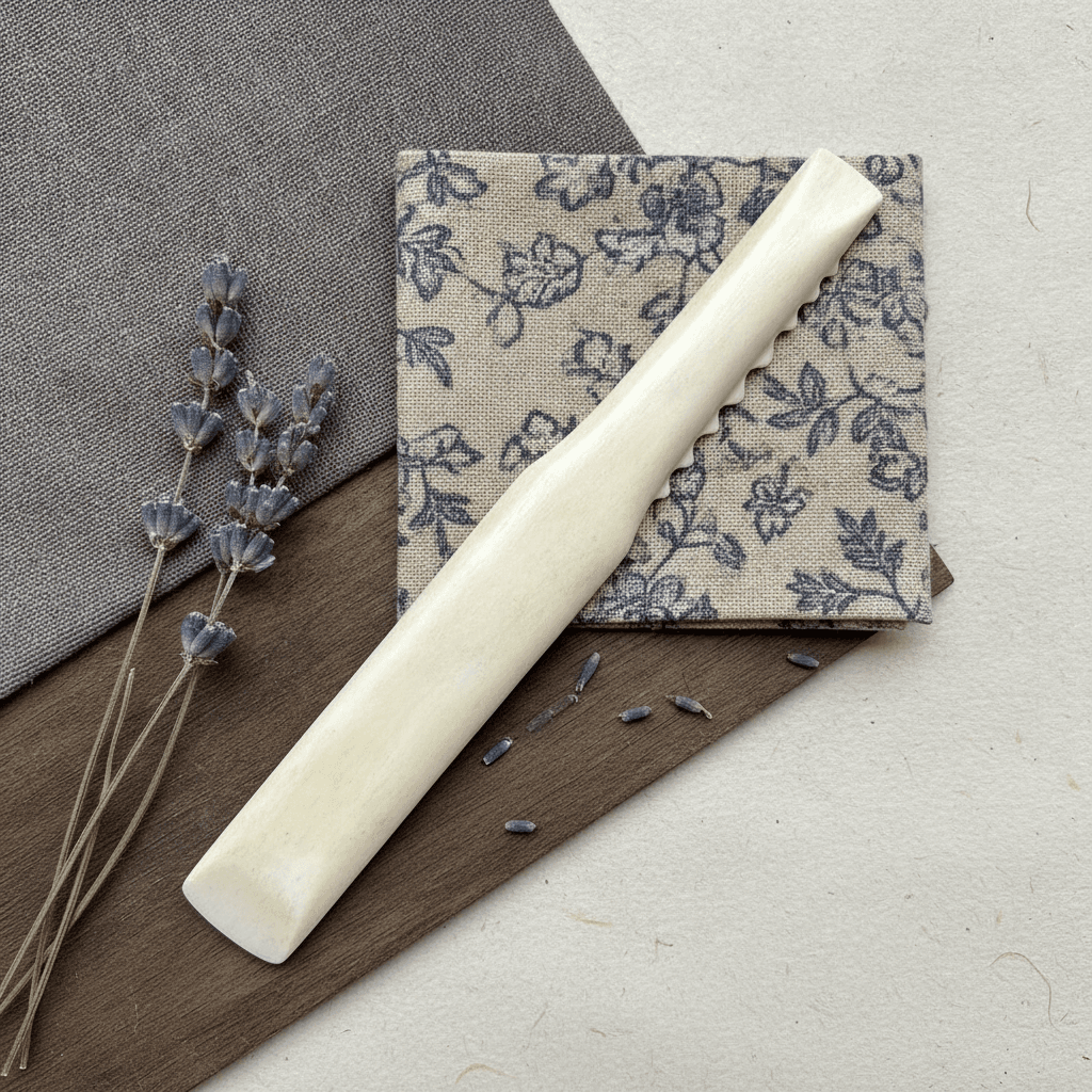 Handmade Bone Pinking Tool - Ivoire