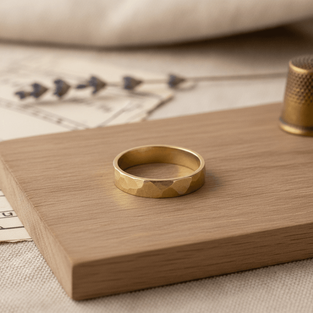 Solid Brass Ring Band - Laiton
