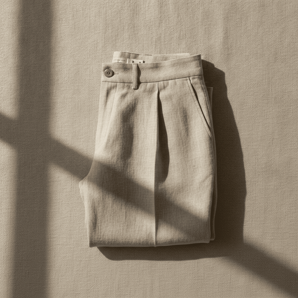 Studio Tailored Linen Trousers - Lin naturel