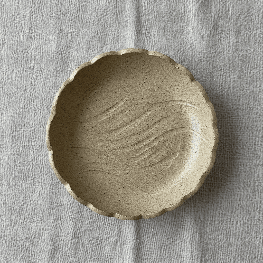 Stoneware Textile Ironing Stand - Beige moucheté