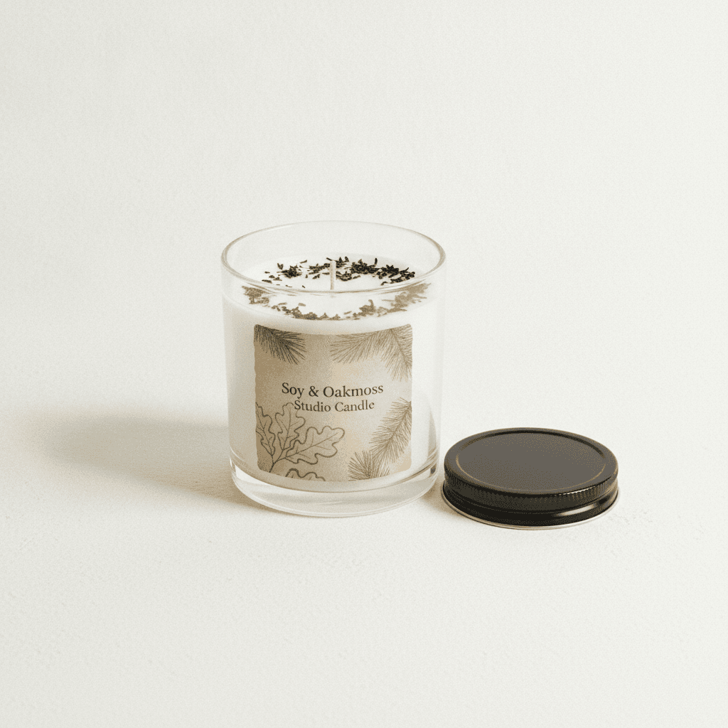 Soy & Oakmoss Studio Candle - Blanc cassé