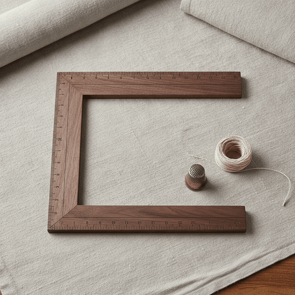 Hand-Carved Walnut Tailor Square - Noyer