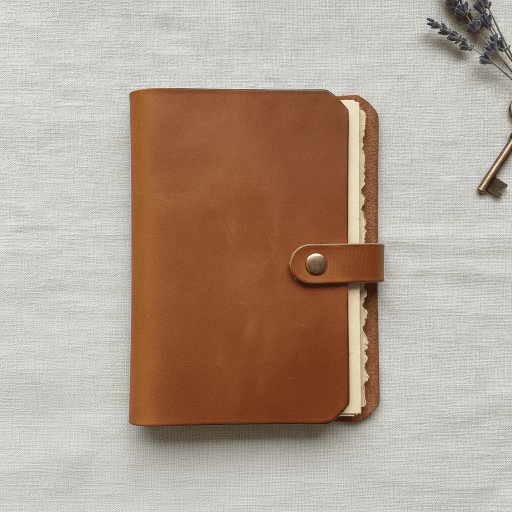 Studio Leather Journal Cover - Cognac