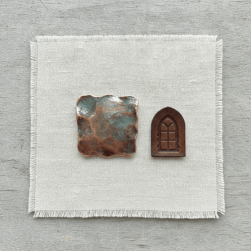 Hammered Copper Lapel Pin